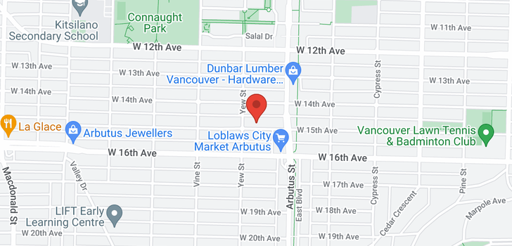 map of 2171 W 15TH AVENUE